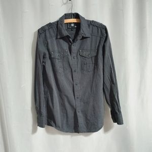 Ocean Current - Long Sleeve Button Down Pinstripe Shirt